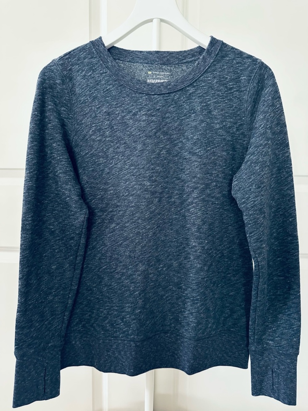 Women’s Tek Gear Heather Navy Blue Crewneck Sweatshirt Size M